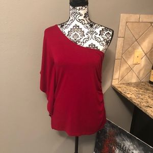 Lg Express Flutter One Shoulder Top